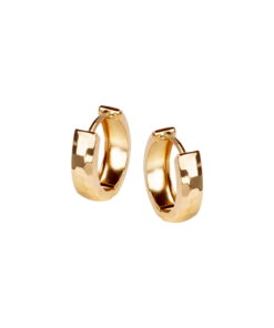 Złote młotkowane kolczyki próby 333