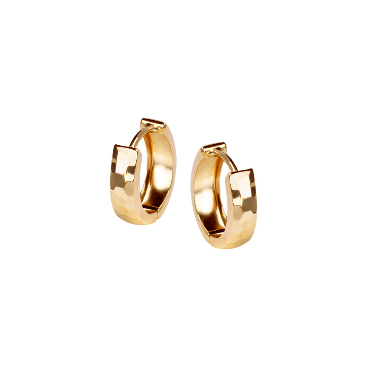 Złote młotkowane kolczyki próby 333