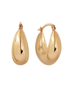 Alternatywny widok Duże złote kolczyki z żółtego złota próby 333