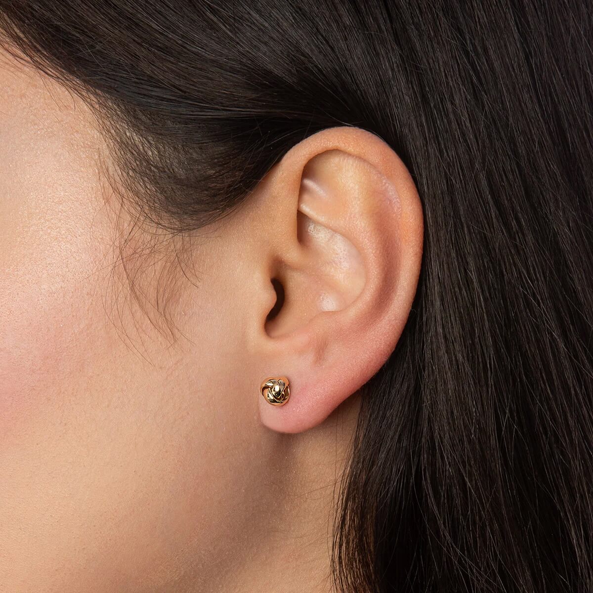 Złote kolczyki supełki 333 - Obrázek 3