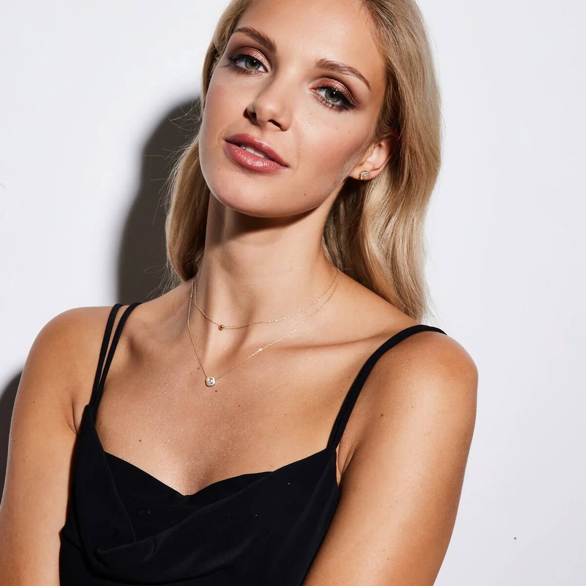 Złote olśniewające kolczyki z cyrkoniami - Image 4