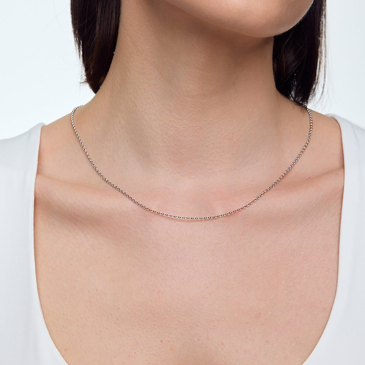 Srebrny łańcuszek ROLO 2mm 50/60cm - Image 3