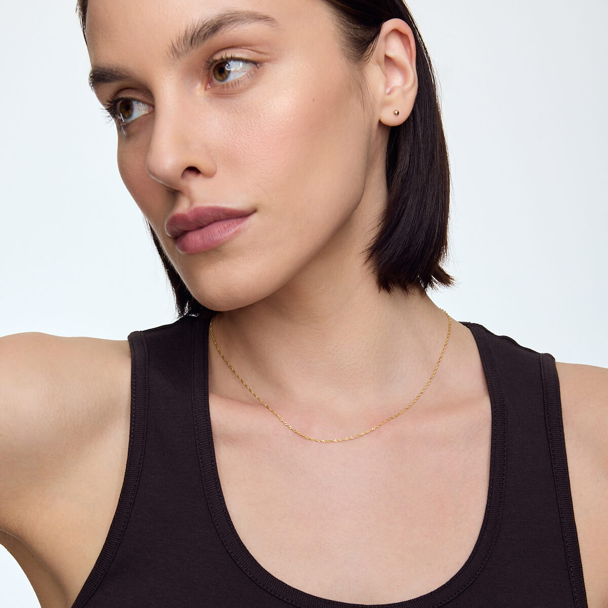 Złoty łańcuszek SINGAPUR 333 1,1mm 38/40/42/45/50 cm - Image 2