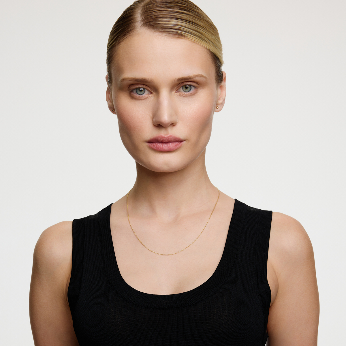 Złoty łańcuszek 333 splot typu pancerka (curb chain) 45cm - Image 7