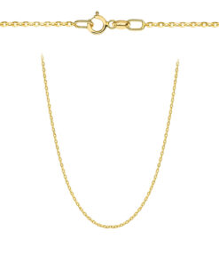 Złoty łańcuszek o splocie ROLO ze złota próby 585  42/45/50 cm