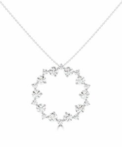 Naszyjnik w 18-karatowego złota z brylantami w okręgu