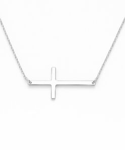 Złoty naszyjnik - celebrytka - z krzyżykiem