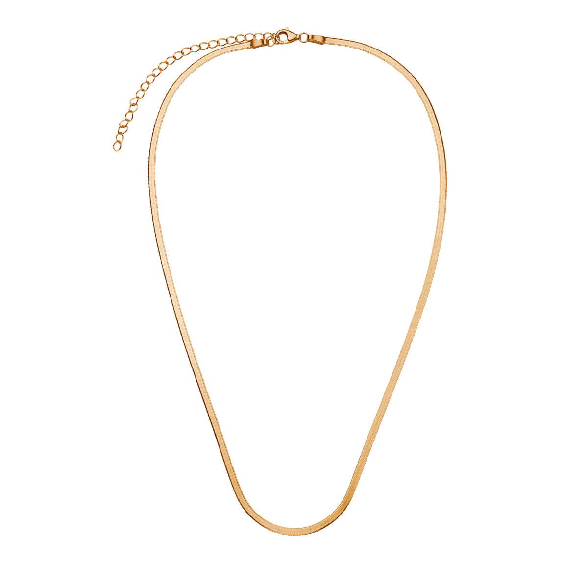 Srebrny pozłacany naszyjnik płaski - obrazek 3