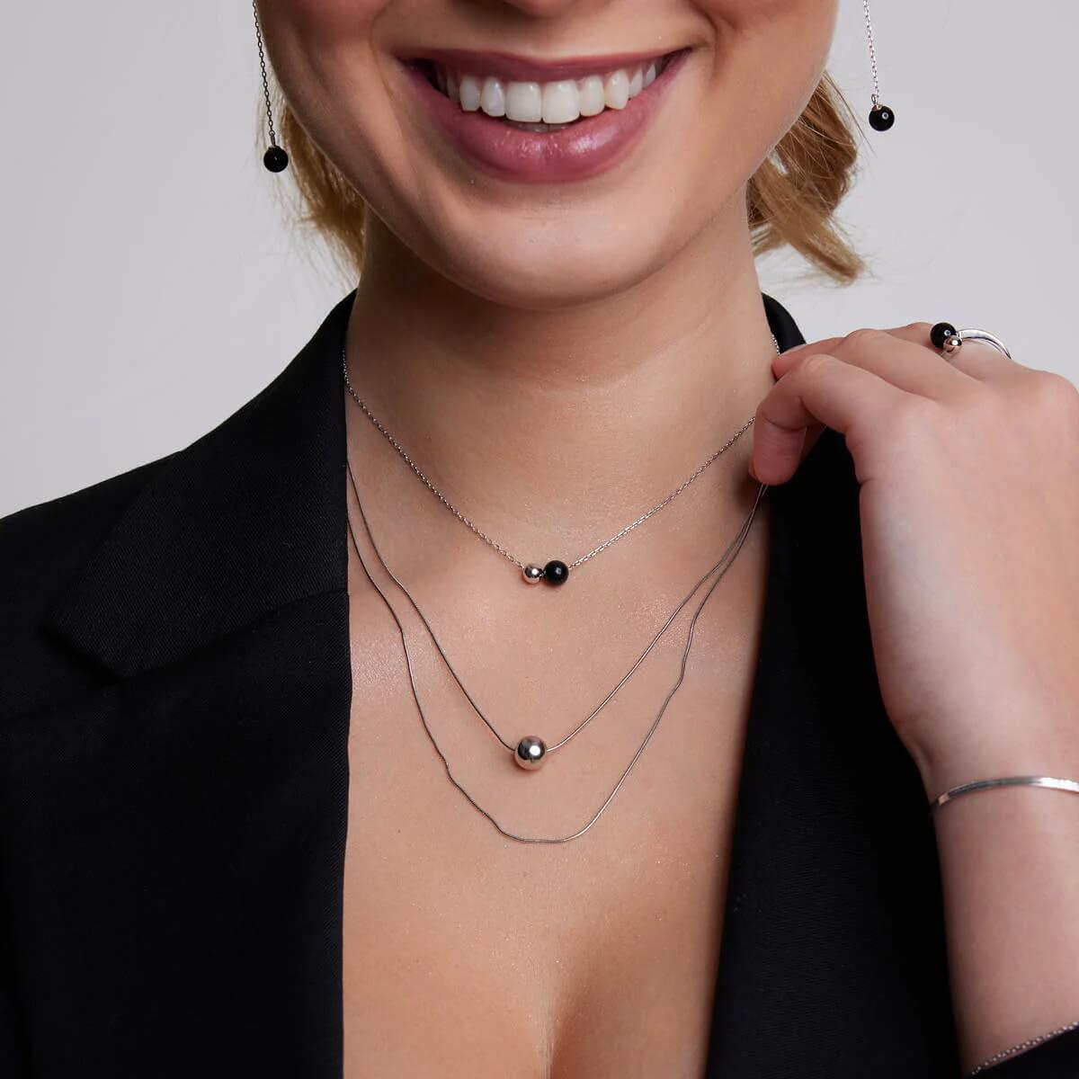 Srebrny naszyjnik z agatem - Image 5