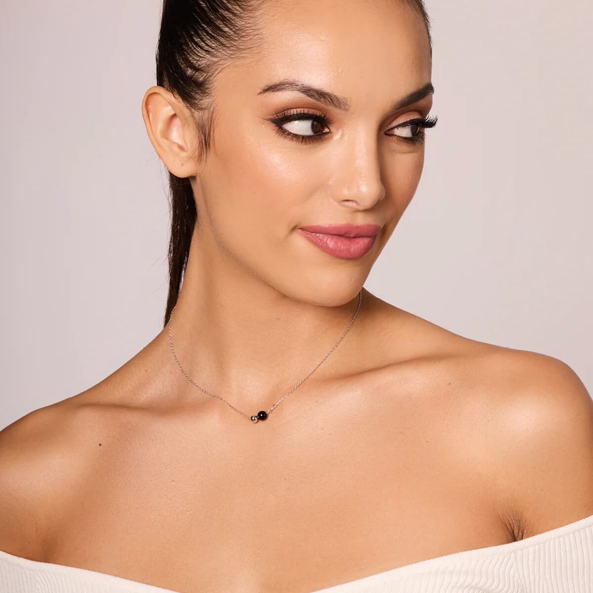 Srebrny naszyjnik z agatem - Image 2