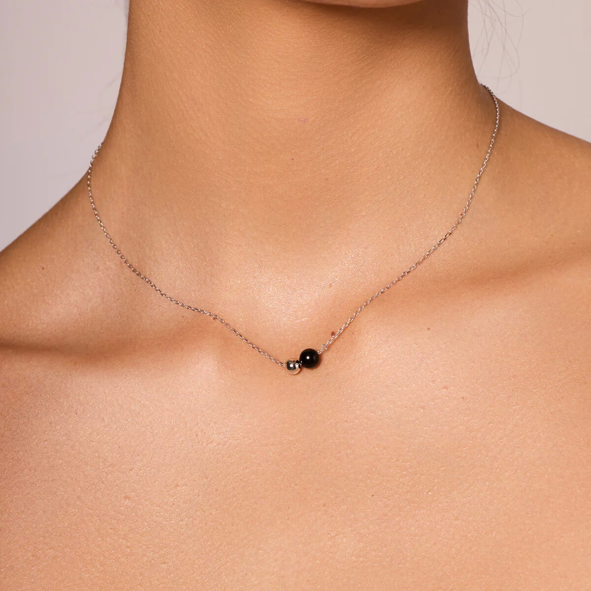 Srebrny naszyjnik z agatem - Image 3