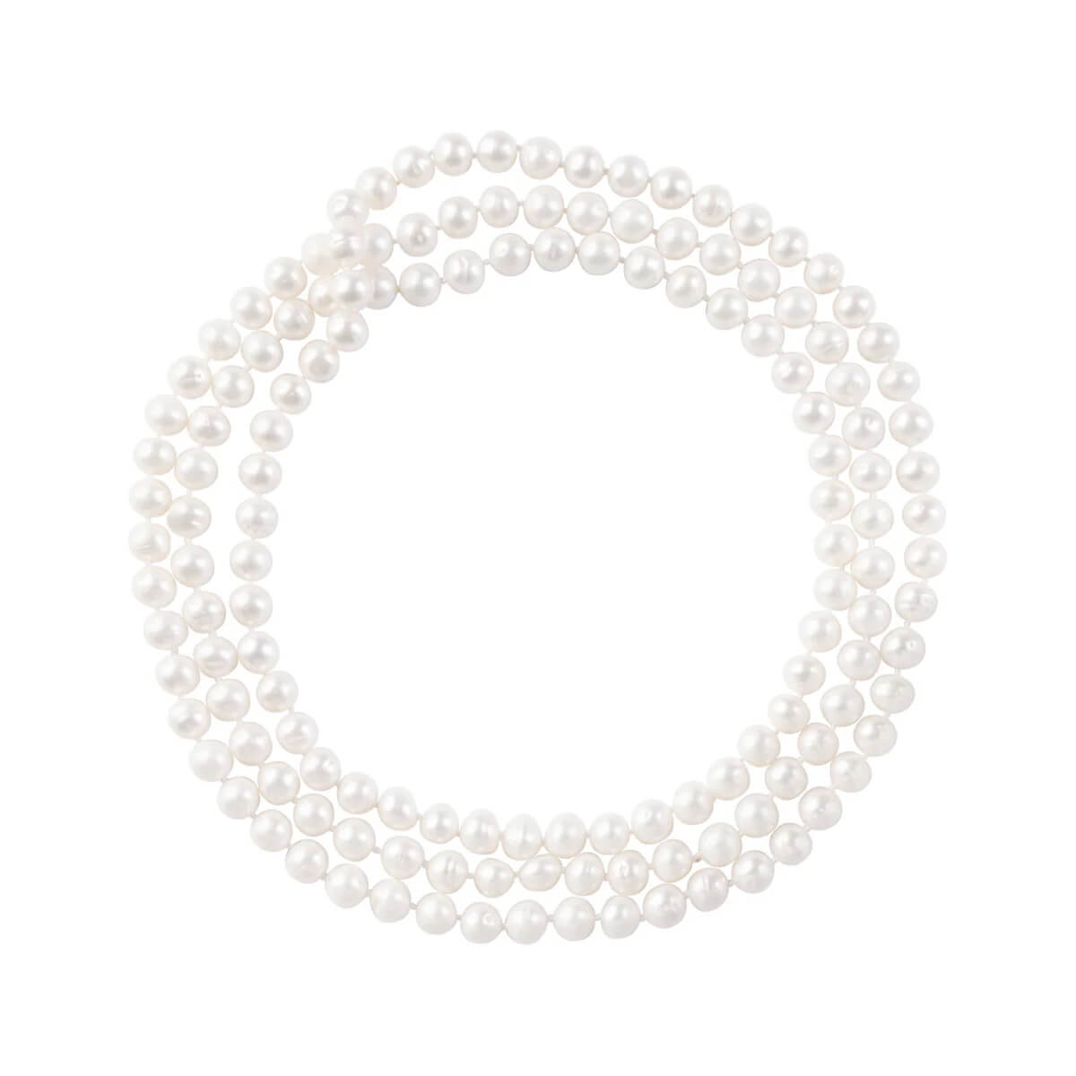 Piękny klasyczny naszyjnik z naturalnych pereł 120/150 cm