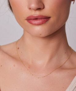 Alternatywny widok Złoty naszyjnik z kuleczkami 333