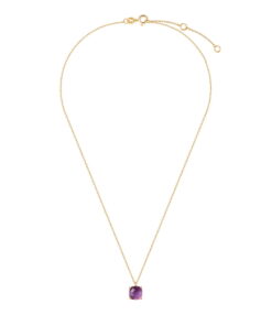 Alternatywny widok Złoty naszyjnik z dużym ametystem