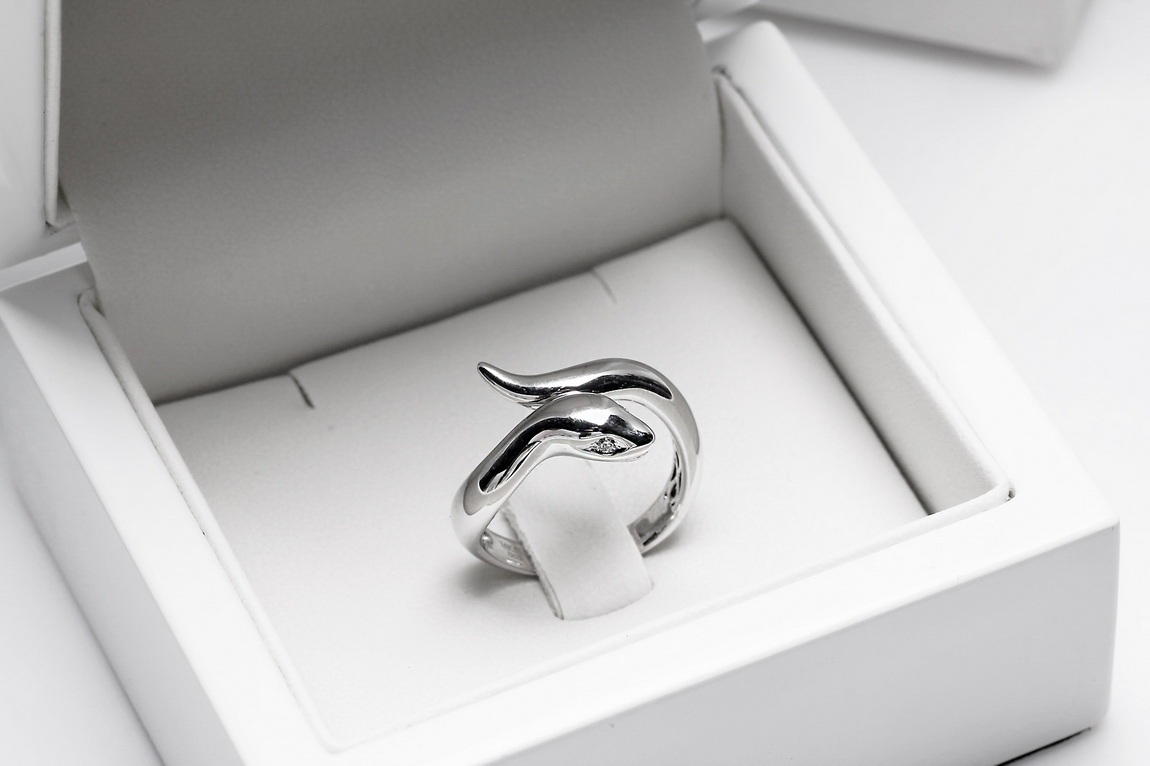 Exclusive | Pierścionek wąż z białego 18-karatowego złota - Image 10