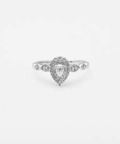 Alternatywny widok Exclusive | przepiękny brylantowy pierścionek zaręczynowy z centralnym diamentem typu "pear"