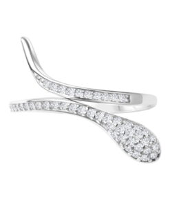 Srebrny pierścionek wąż - srebro rodowane i cyrkonie