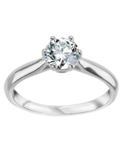 Srebrny pierścionek z cyrkonią