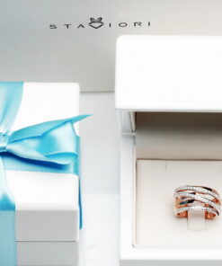 Alternative view of Exclusive | dostojny piękny szeroki pierścień z dwóch kolorów 18-karatowego złota z brylantami