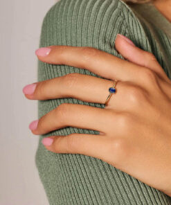 Alternatywny widok Pierścionek z żółtego złota z szafirem 0,50ct