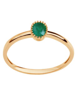 Alternatywny widok Pierścionek z żółtego złota ze szmaragdem 0,40ct PZC6664