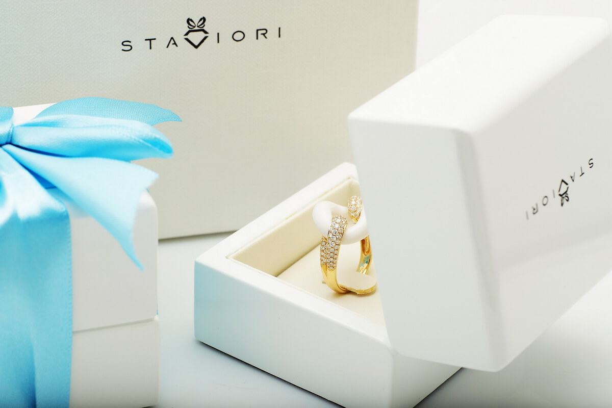 Exclusive | pierścionek 18-karatowe złoto z agatem i brylantami – Bild 10