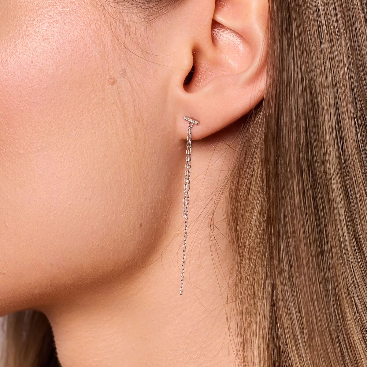 komplet srebrny naszyjnik i kolczyki z cyrkoniami - obrazek 3