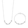 komplet srebrny naszyjnik i bransoletka z cyrkoniami