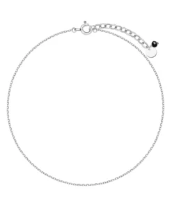 Srebrna bransoletka na kostkę u nogi - 25cm - BSN6450