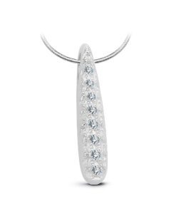 wisiorek z diamentami białe złoto 0,585