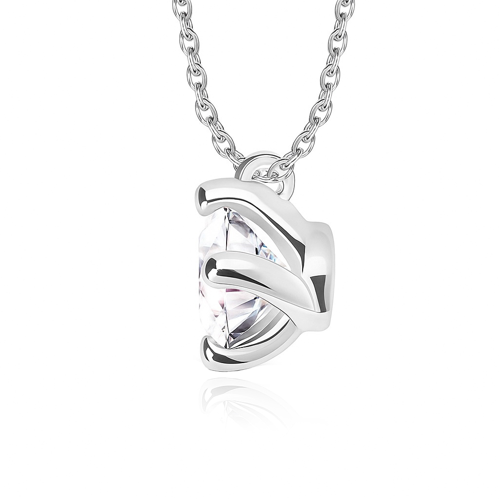 Exclusive | naszyjnik w białym złocie z brylantem laboratoryjnym F/VS1 0,50ct – Bild 2