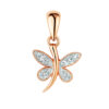 piękny wisiorek motylek w różowym złocie z diamentem