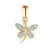 wisiorek motylek z diamentem w żółtym złocie