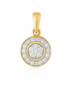 Wisiorek z żółtego złota z diamentami