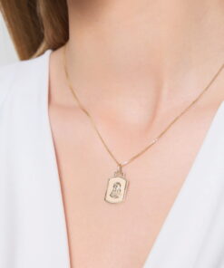 Alternatywny widok Złoty medalik z Matką Boską - próba 333