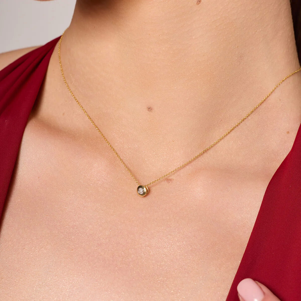 Złoty wisiorek z brylantem na dowolny łańcuszek - Obrázek 6