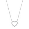Srebrne naszyjnik serce z cyrkoniami