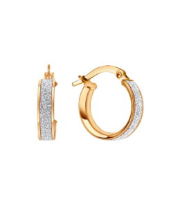 Złote kolczyki koła 14mm - szarnir - 585 - KZC6652