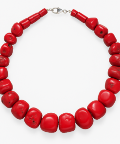 naszyjnik z naturalnych korali ze srebrem 0.925 | 51cm