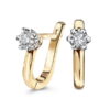 Piękne kolczyki z brylantami 0,40ct z białego i żółtego złota