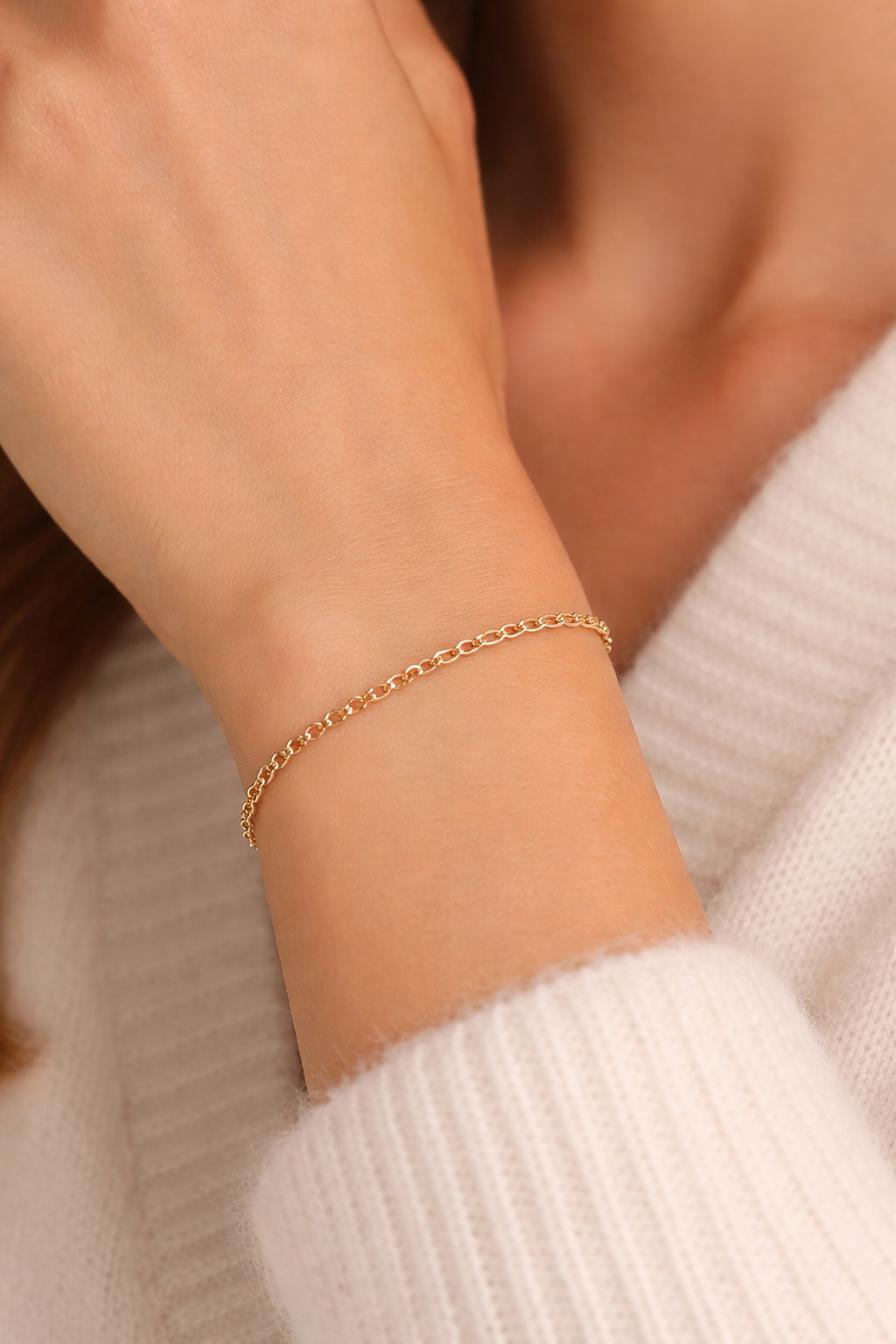 Złota bransoletka klasyczna w żółtym złocie próby 375 - Image 2