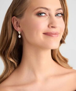 Alternative Ansicht von Piękne wiszące pozłacane kolczyki z naturalnymi perłami | KDN6720Y