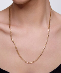 Alternatywny widok Złoty łańcuszek 585 pancerka pełna 55cm  | LZX4246