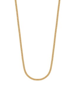 Srebrny pozłacany naszyjnik ładny i prosty | NSC6723Y