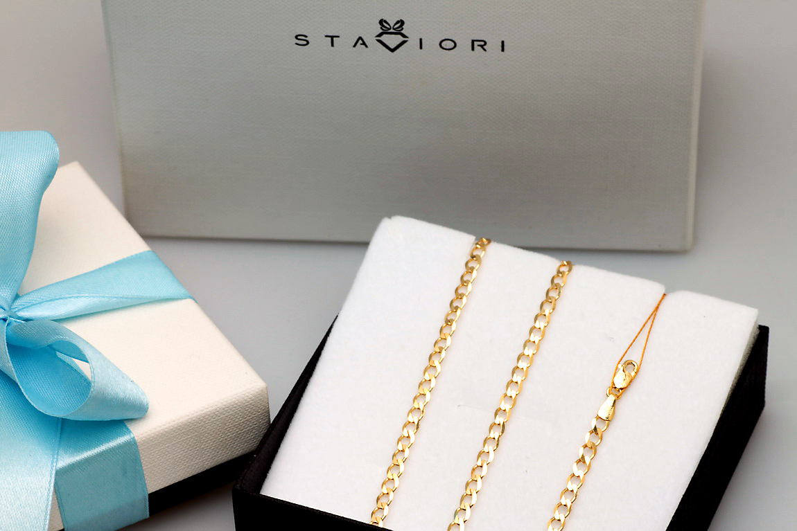 Złoty łańcuszek 585 pancerka pełna 55cm | LZX4246 - obrazek 6