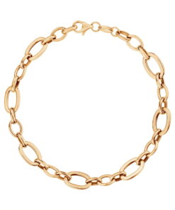 Złota bransoletka owalne ogniwa w żółtym złocie próby 333 | BZX21281