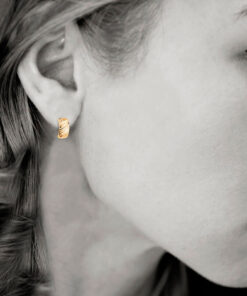 Alternatywny widok Złote kolczyki diamentowane z żółtego złota 333 - szarnir - KGX21315