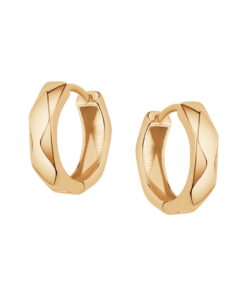 Alternatywny widok Kolczyki koła geometryczne 15mm | srebro pozłacane 925 - KJS56444Y