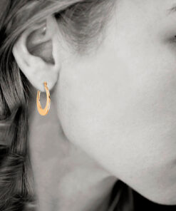 Alternatywny widok Złote kolczyki okrągłe z żółtego złota 333 - szarnir - KJX21313