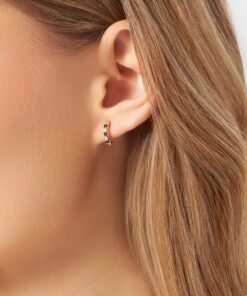 Alternatywny widok Piękne delikatne kolczyki z diamentami i szafirami w złocie 333 | KX21292S